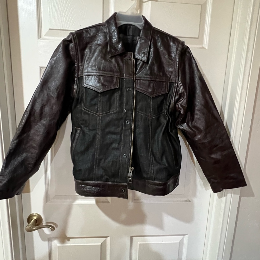 Espinoza Leather Custom Handmade Biker jacket/vest Dark Brown Leather
